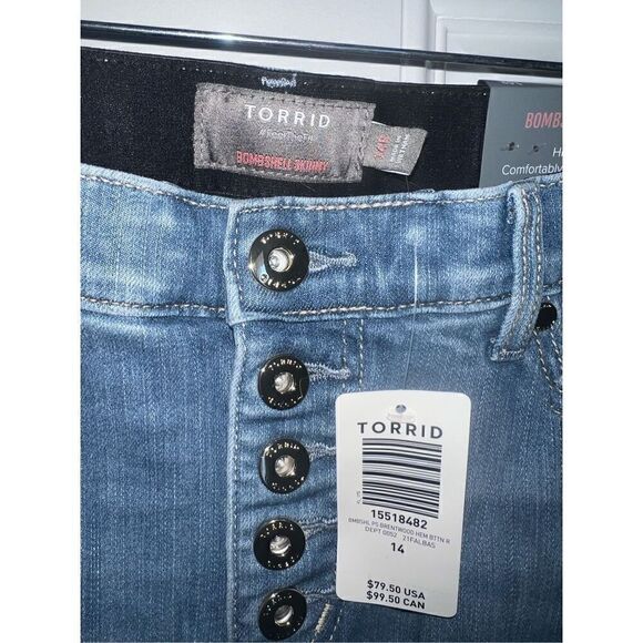Torrid Bombshell Skinny Premium Stretch High-Rise Jean (14R) - Picture 4 of 10